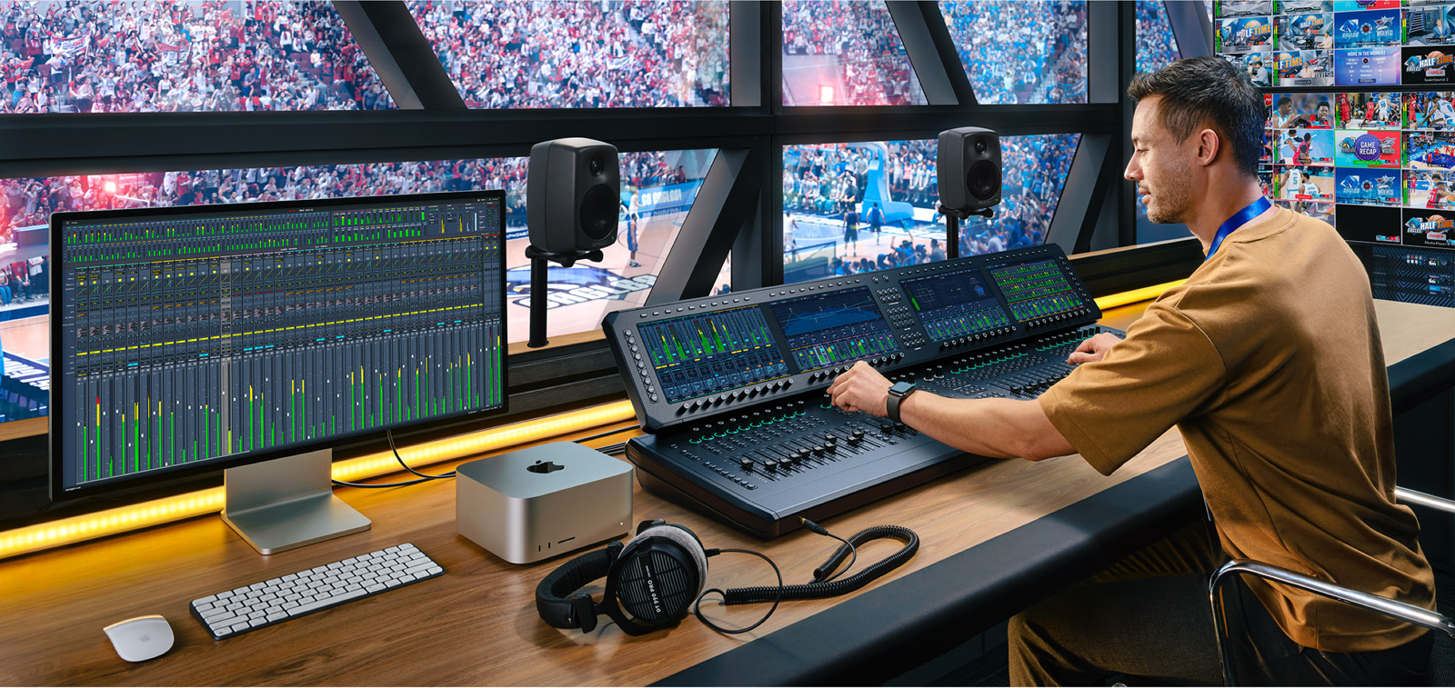 Blackmagic Fairlight Live software mixer interface